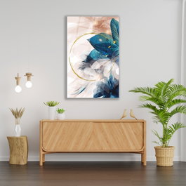 Wallity Pintura de Vidrio Templado Decorativa Multicolor 46 x 72 cm